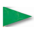 Fluorescent Green Vinyl Bike Pennant Flag Only w/ Pole Sleeve